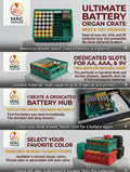 Draw Battery Organizer Case for 54 AA/AAA 9v Batteries UK